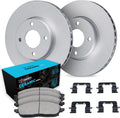 R1 Concepts Front Brakes and Rotors| Hardware Included| Front Ceramic Brake Pads and Rotors Kit| Fits 2011-2019 Ford Fiesta