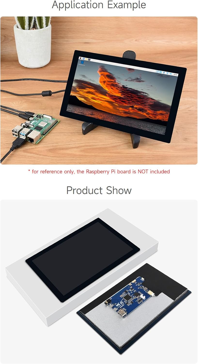 waveshare 9inch QLED Quantum Dot Display, 1280×720, Compatible with Raspberry Pi 5/4B/3B/Zero/Zero W/Zero 2W/Pico/Pico W/Pico WH, Supports Windows 11/10/8.1/8/7