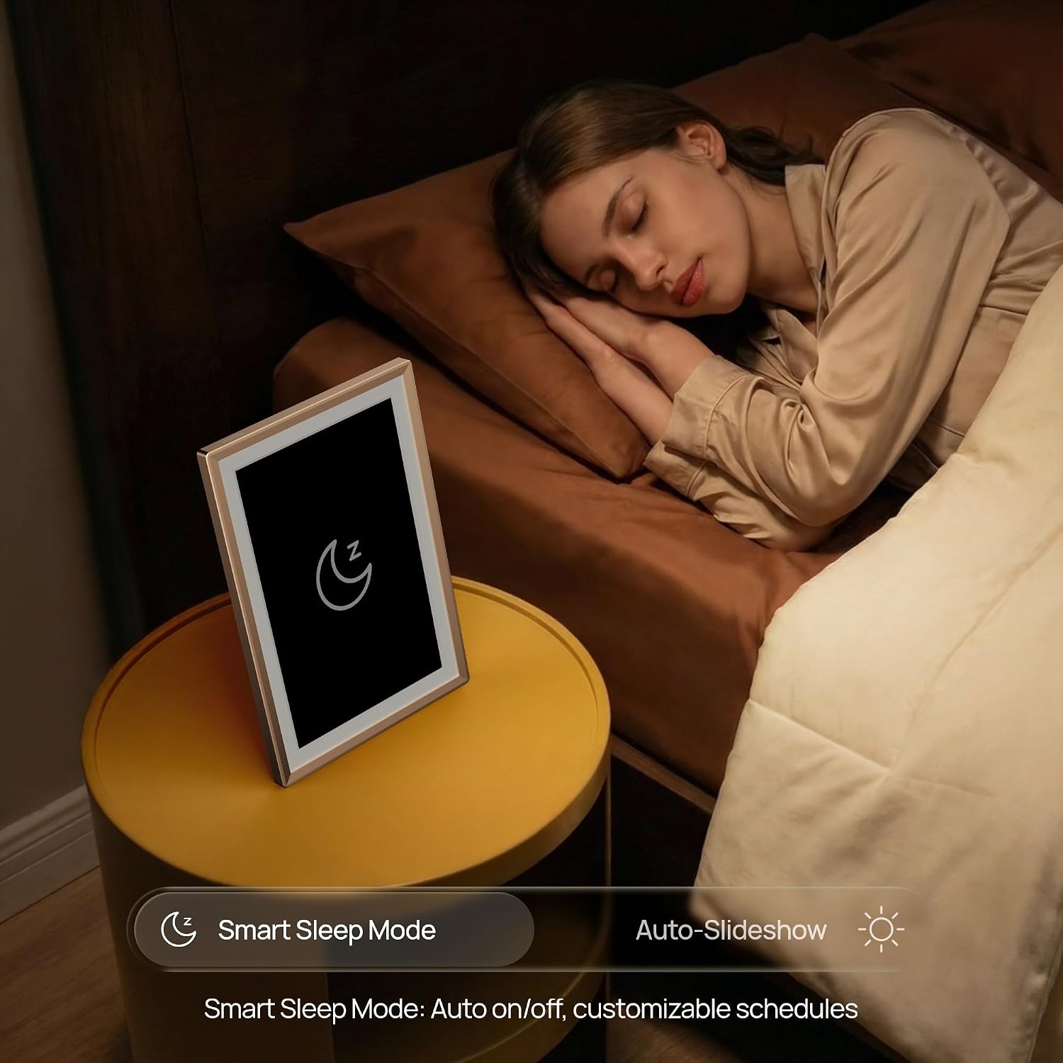 ARZOPA D10 Metal Digital Picture Frame Free Cloud Storage No Subscription 10.1' HD Anti-Glare Touchscreen Load Photos & Videos from Phone Ideal for Thoughtful Gifting Exquisite - Champagne Gold