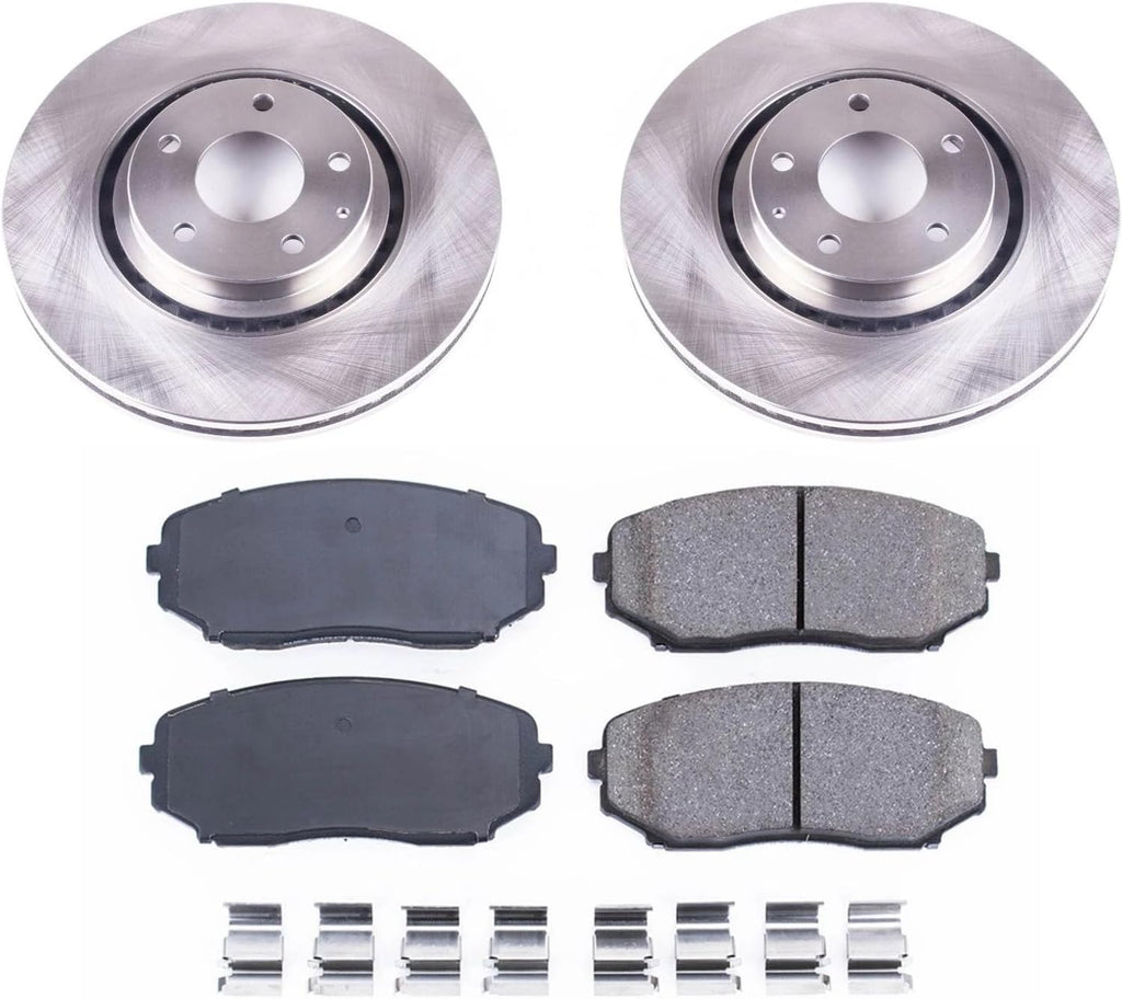 PowerStop Front Brake Kit for Mazda CX-5 2019-24 | Mazda CX-9 2016-23 - Z17 Ceramic Brake Pads & Disc Rotors Replacement, KOE7690
