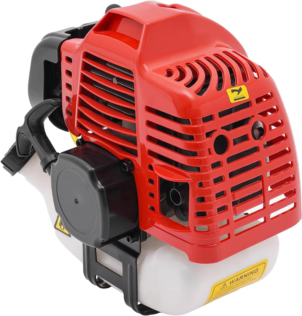 LOYALHEARTDY Gas Engine 2-Stroke 42.7CC Multi-Use Gas Motor Hand Pull Start Air Cooling Single-Cylinder Lawn Mower Engine That Runs on Gas - Red, W57G7854GT8