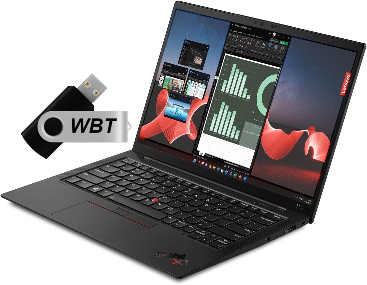 Lenovo ThinkPad X1 Carbon Gen 11 Intel Core i7-1365U vPro, 14' WUXGA (1920x1200) IPS 400nits Anti-Glare, 32GB RAM, 1TB NVMe SSD, Backlit KYB Fingerprint Reader, Win11 Pro