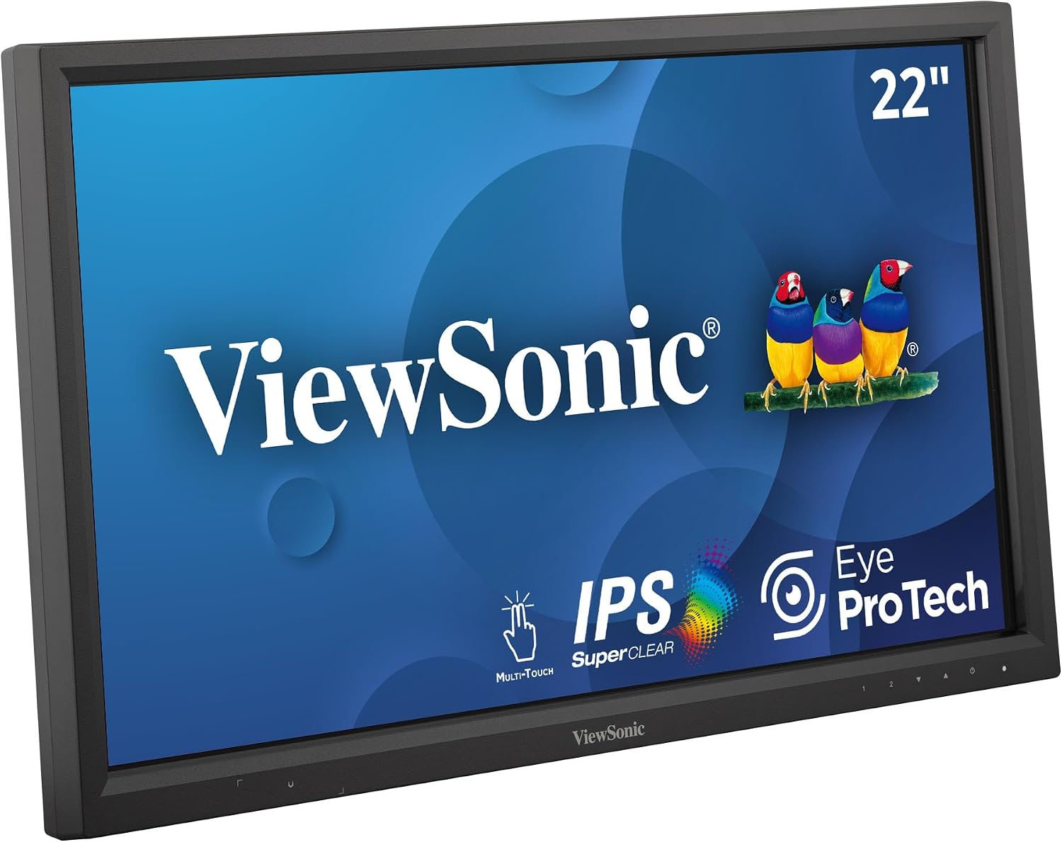 ViewSonic TD2223 22 Inch 1080p Touch Screen Monitor, 10-Point Multi IR Touch for Retail POS and Kiosks, Durable 7H Scratch-Resistant Glass, Eye Care Technology, HDMI, VGA, DVI, and USB Hub Inputs