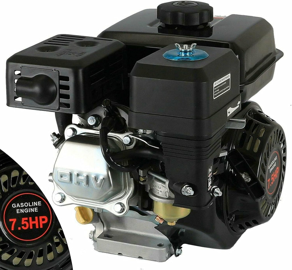 4-Stroke Gas Engine Motor GX160 Motor Replacement 7.5HP 210CC Pull Start Air Cooled Single Cylinder Gas Engine Suitable for Honda GX160 Ideal for Compressor Lawnmower Pump Generator Go Kart Engine