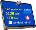 Lenovo ThinkPad X1 Yoga Gen6 2-in-1 Laptop 14' WUXGA IPS Touchscreen (500nits, 100% sRGB) Intel Quad-core i7-1185G7 Processor 32GB RAM 1TB SSD Thunderbolt4 Rapid Charging Win10Pro Grey + HDMI Cable