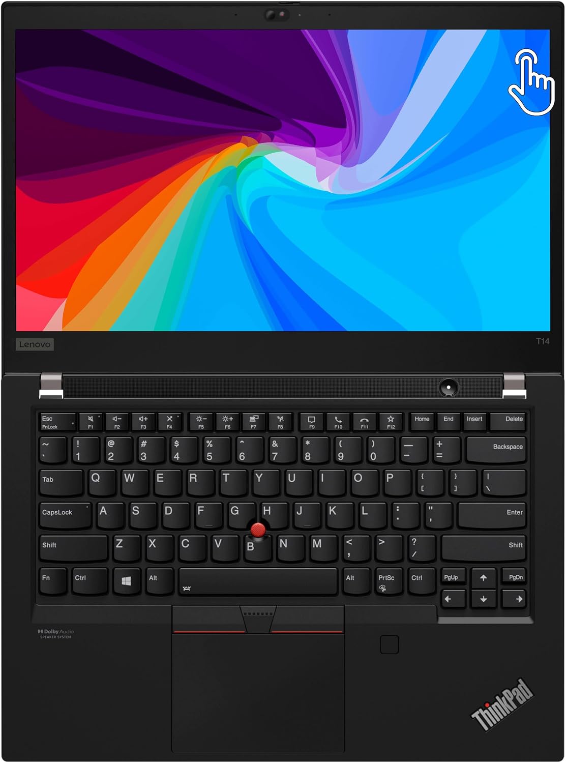 Lenovo Thinkpad T14 Gen 2 14' Touchscreen Laptop, i5 1145G7 2.6Ghz, 16GB DDR4, 256GB NVMe SSD, 1080p Full HD, Thunderbolt 4, HDMI, Webcam, Windows 11 Pro - Black (Renewed)