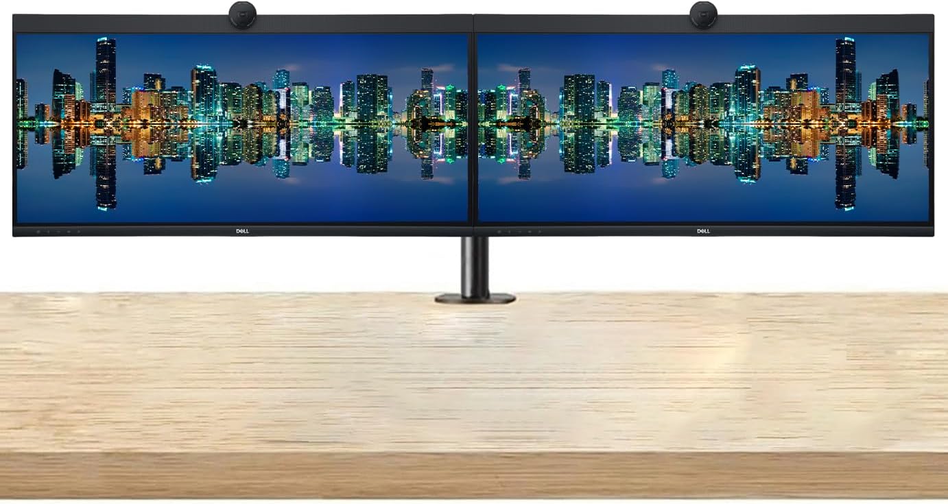 Dell P3424WEB Curved 34-inch 1440P WQHD 2K Monitor, 2-Pack P3424WE, Dock, DisplayPort, USB Hub, USB-C, Ethernet, Webcam, Speaker, Microphone and Desk Mount Stand (Renewed)