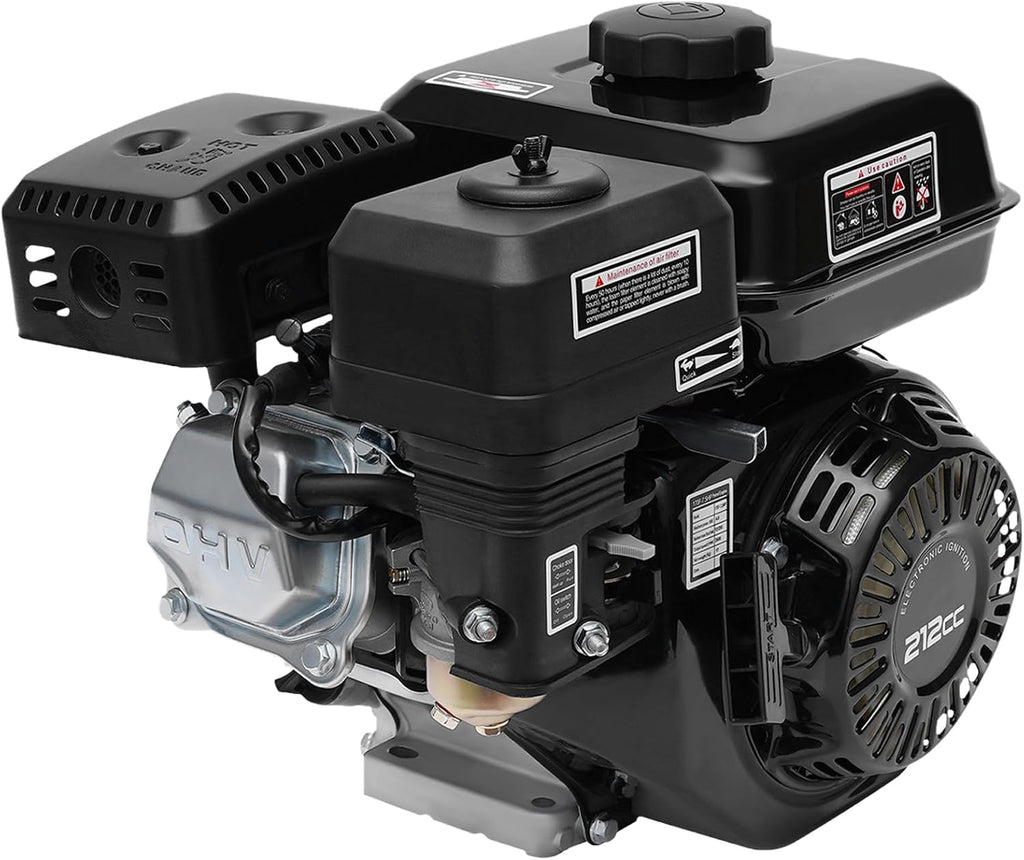 7.5HP 212CC Engine, 4-Stroke OHV Gas Engine Replacement for Honda GX160, Air Cooled Motor Engine for Go-Karts Compressors Lawn Mowers Water Pumps