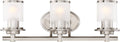DESIGNERS FOUNTAIN 3-Light Essence Bathroom Vanity Lights Fixture, 23.25 Inch Wall Mount Sconce for Bedroom or Over Mirror, Satin Platinum, 6693-SP