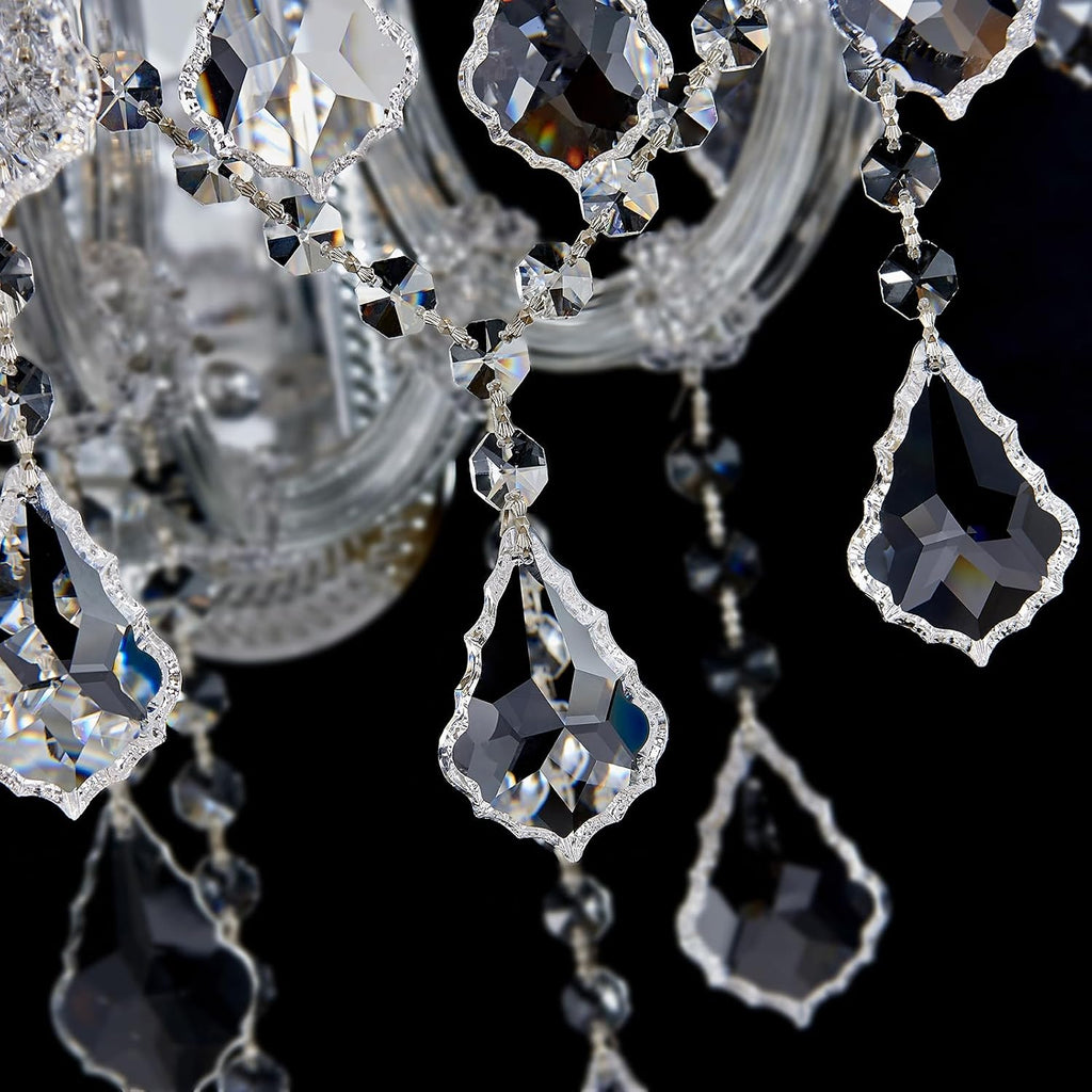 Modern Crystal Wall Sconce Lights- 6 Light Maria Theresa Crystal Wall Sconces Lighting Chrome Wall Lamp Chandelier Light Fixtures for Living Room Wall Sconce Light Walls Mounted Lamp