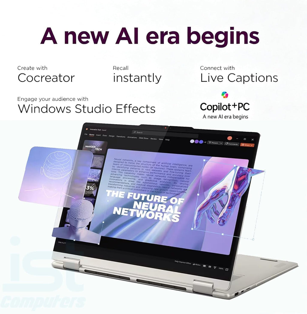 Lenovo Yoga 7 2-in-1 Copilot+ Laptop 16.0' Touch IPS WUXGA Display (AMD Ryzen AI 5 340 (Up to 50 Tops), 16GB LPDDR5X, 1TB SSD, Backlit KB, FP, WiFi 7, HD Webcam, Win 11 Pro) with DKZ USB Port Expander