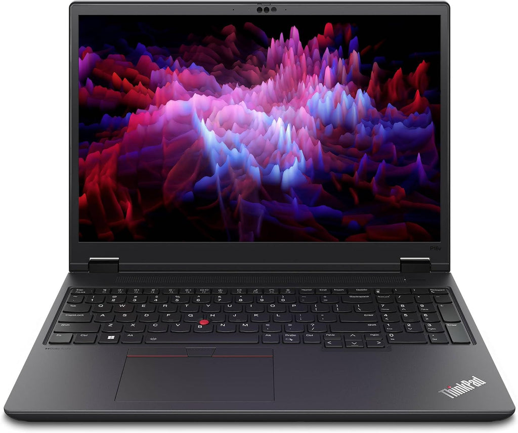 Lenovo ThinkPad P16v Gen 2 Laptop, Intel Core Ultra 7 155H, 16' WUXGA (1920 x 1200), IPS, Anti-Glare, 32GB DDR5 RAM, 2TB SSD, Fingerprint Reader, 1080P FHD RGB Camera, Windows Pro 11 - Black