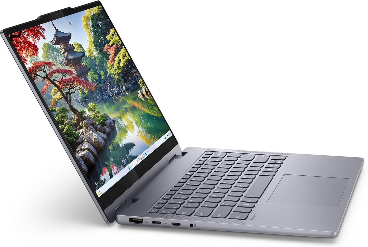 Lenovo IdeaPad 5i 2-in-1 14' WUXGA Touchscreen Laptop|Intel Core Ultra 5 AI 225U|Intel Graphics|Grey|Backlit| 8GB RAM DDR5 | 512GB SSD | Windows 11 Home | Bundle with USB 3.0 Hub