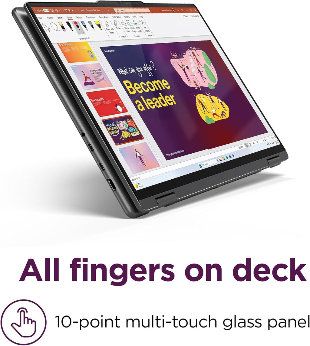 Lenovo Yoga 7 2-in-1 Lightweight Performance Laptop 16' 2K Touchscreen, AMD Ryzen 7 8840HS, 16GB RAM, 1TB SSD, Wi-Fi 6E, Bluetooth 5.3, Windows 11 Home with GalliumPi Accs.
