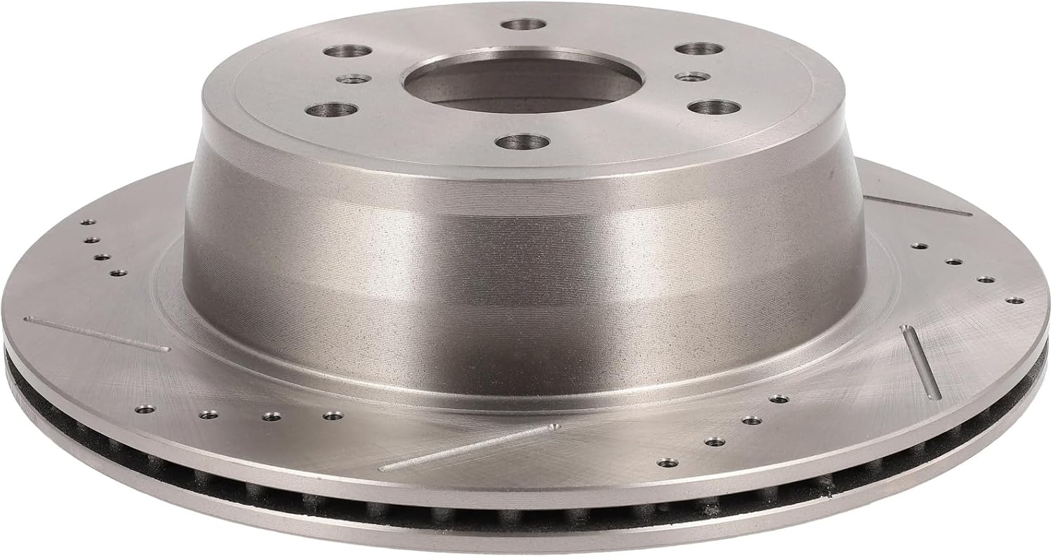 CCIYU D1194 55133 Brake Kit Fit For Chevy For Avalanche 2007-2013,For Silverado 1500 2007-2013,For Suburban 1500 2007-2014,For Tahoe 2007-2014, Rear Disc Brake Rotor and Pad Set 6PCS