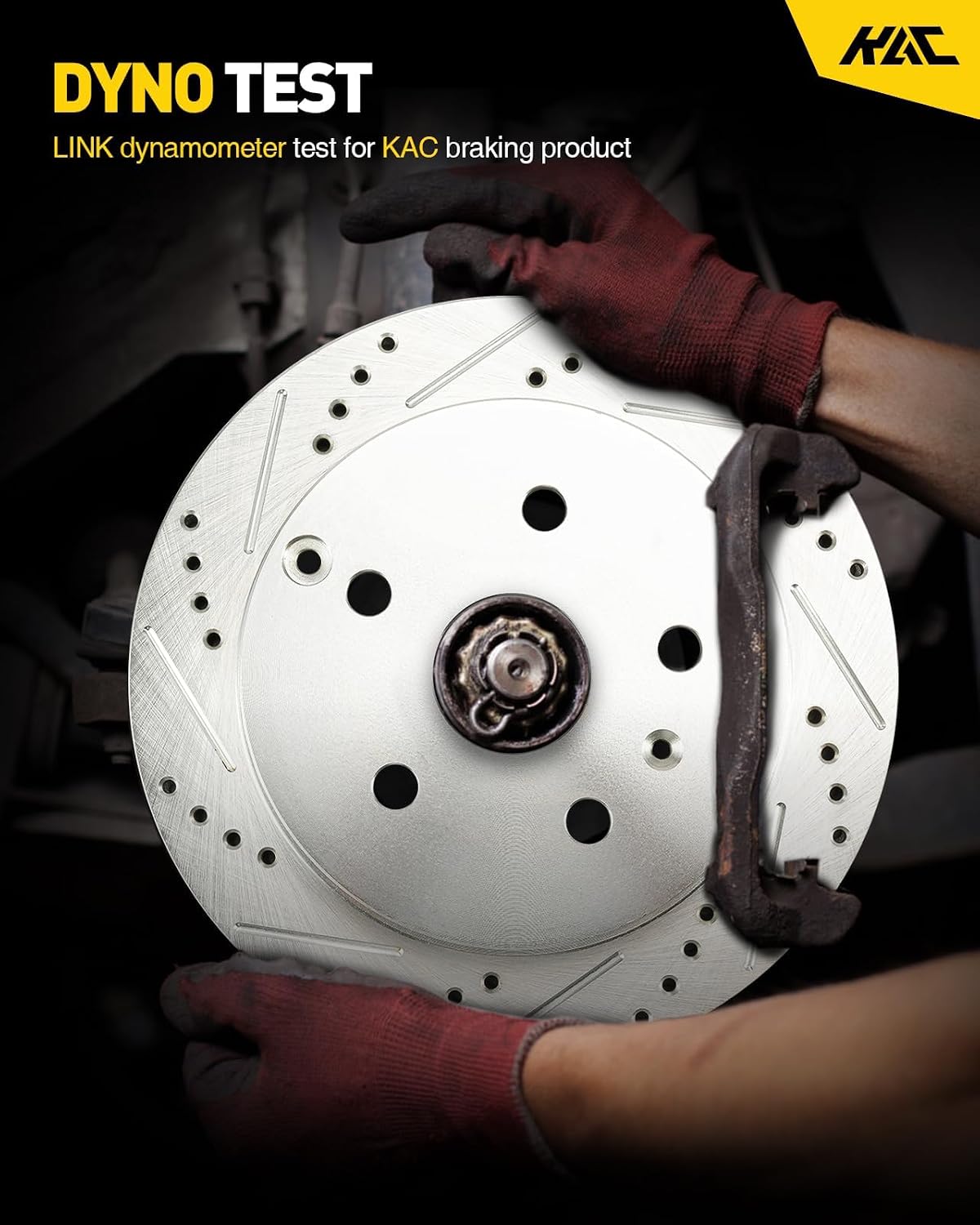 KAC Rear Brake Rotors and Ceramic Brake Pads Set for Terrain Equinox 2010-2017 Drilled and Slotted Disc Brake Rotor Replace 55178+D1275
