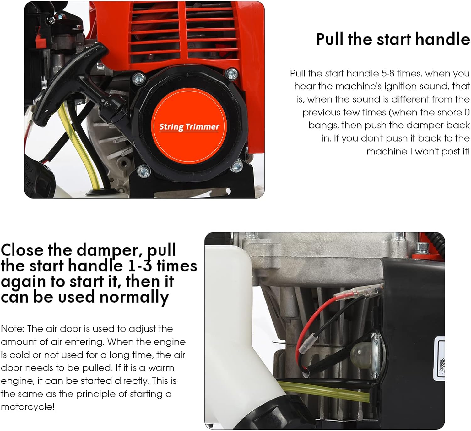 52CC 2-Stroke Gas Weed Eater/Brush Cutter,5 in 1 Gas String Trimmer, Maximum Power/Speed - 2.3KW/8500rpm & Multi Functional Gas Weed Wacker for Yard & Garden
