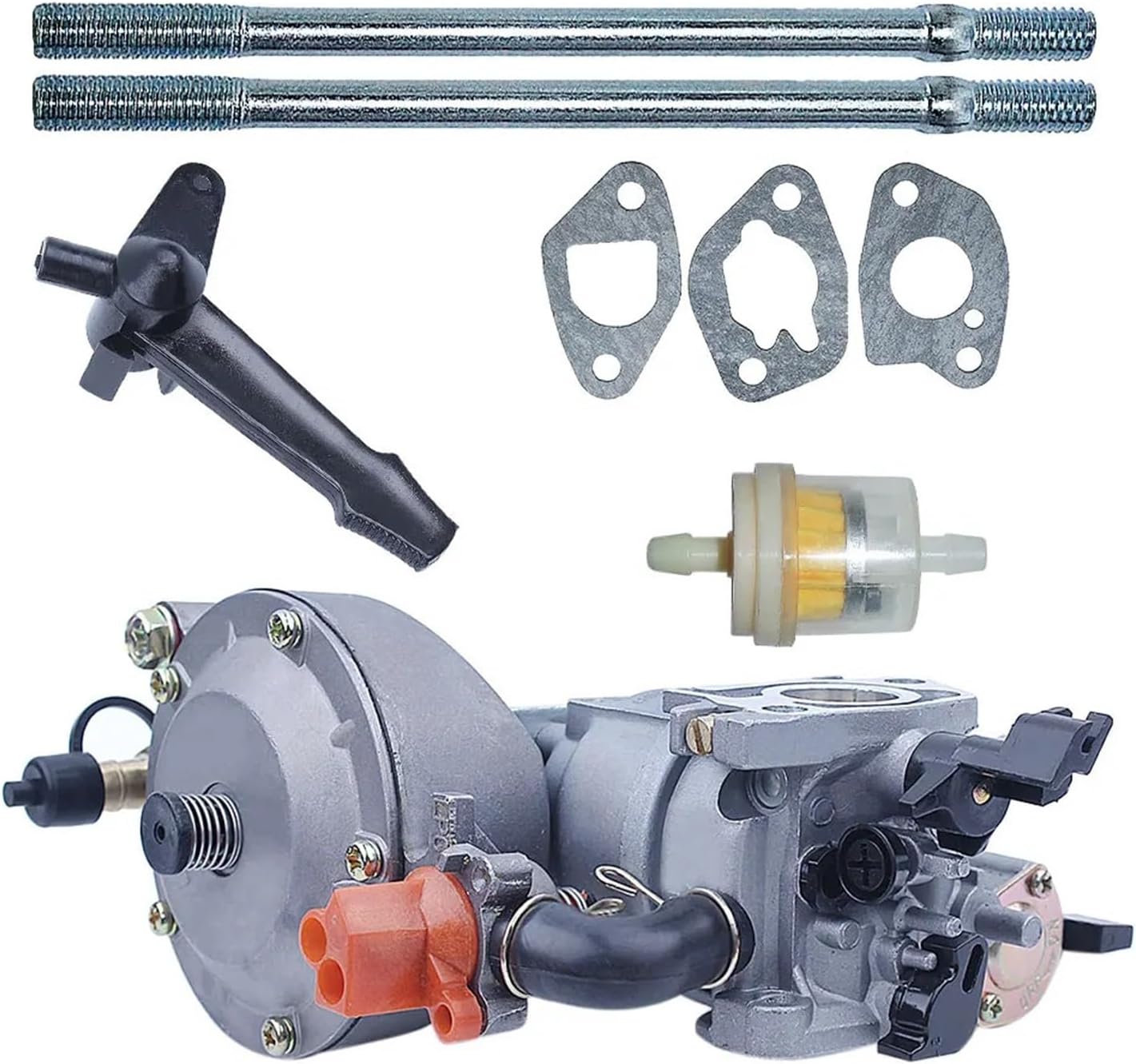 Carburetor With Gasket Bolt Fuel Filter Kit Compatible For Honda GX200 GX160 GX 160 200 Lawn Mower Engine Motor Spare Parts