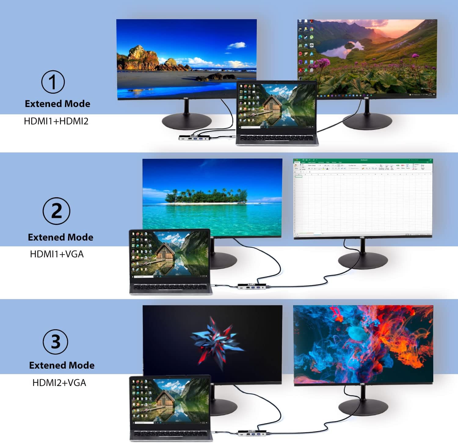 MTG Desktop Bundle 24' 1080p LCD Monitor - Full HD, 75Hz, 3ms, VESA Mountable, USB C Docking Station 10 in 1 Hub (Power Adapter not included) for Windows and Mac, with MTG USB wired Keyboard and Mouse