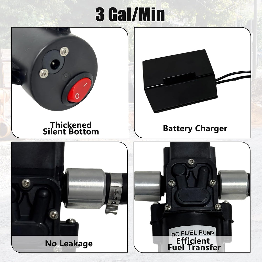 14 Gallon Fuel Tank, Portable Diesel Transfer Gas Can, Manual Transfer Nozzle, Fuel Container, Heavy-Duty Fuel Caddy for Car, ATV, Weeder, Boat, Etc., Yellow