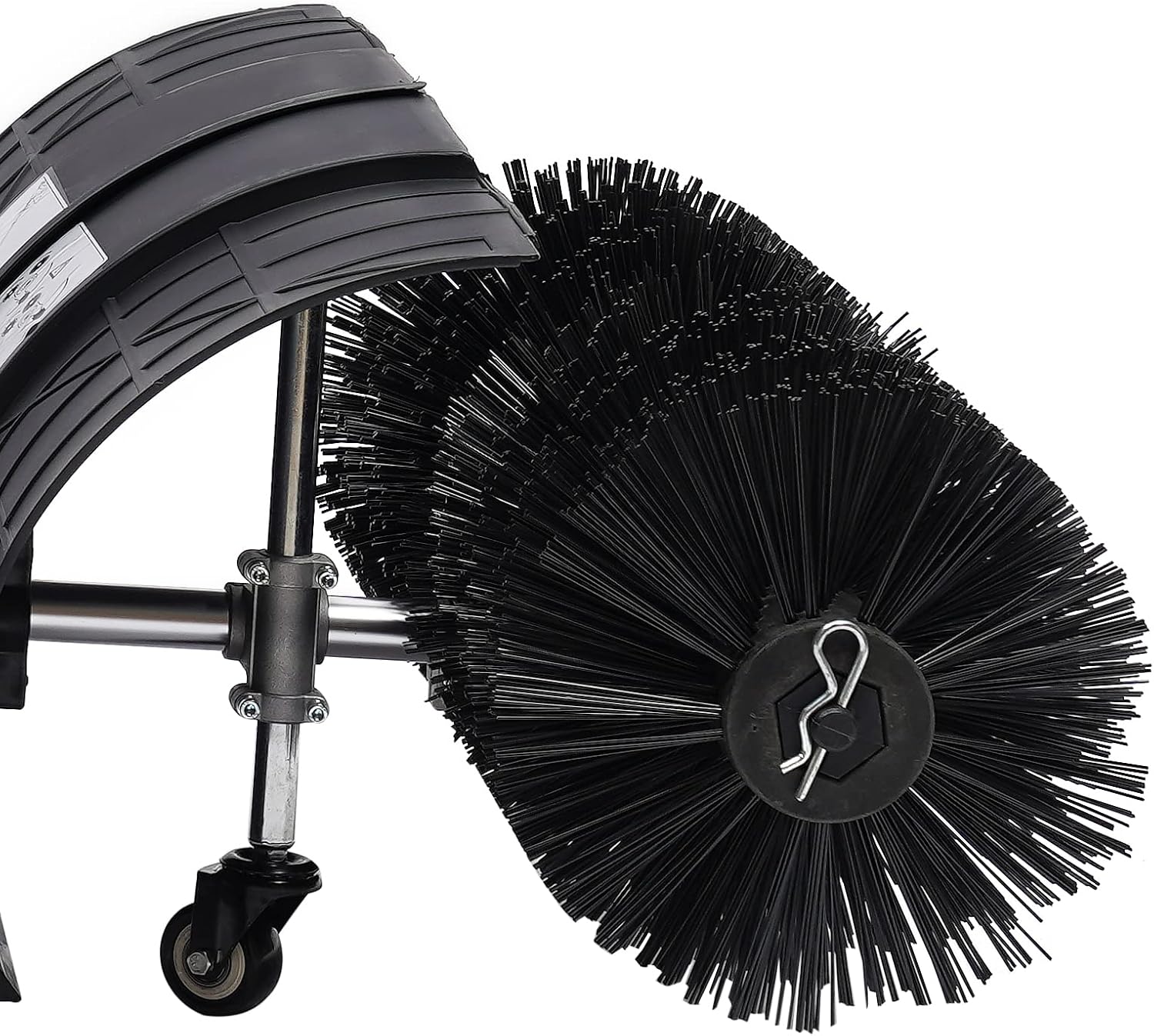 Gas Power Broom Sweeper 52CC 2.5HP Powered Brush Sweeping Broom Walk-Behind Outdoor Hand Push Sweeper for Lawn Leaf Snow Artificial Turf Grass Gravel Cleaning