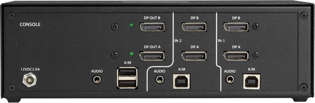 Black Box SS2P-DH-DP-U Secure NIAP 3.0 KVM Switch - Dual-Head, DISPLAYPORT, 4K, 2-Port