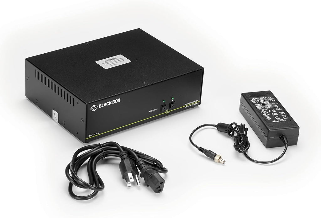 Black Box SS2P-DH-DP-U Secure NIAP 3.0 KVM Switch - Dual-Head, DISPLAYPORT, 4K, 2-Port
