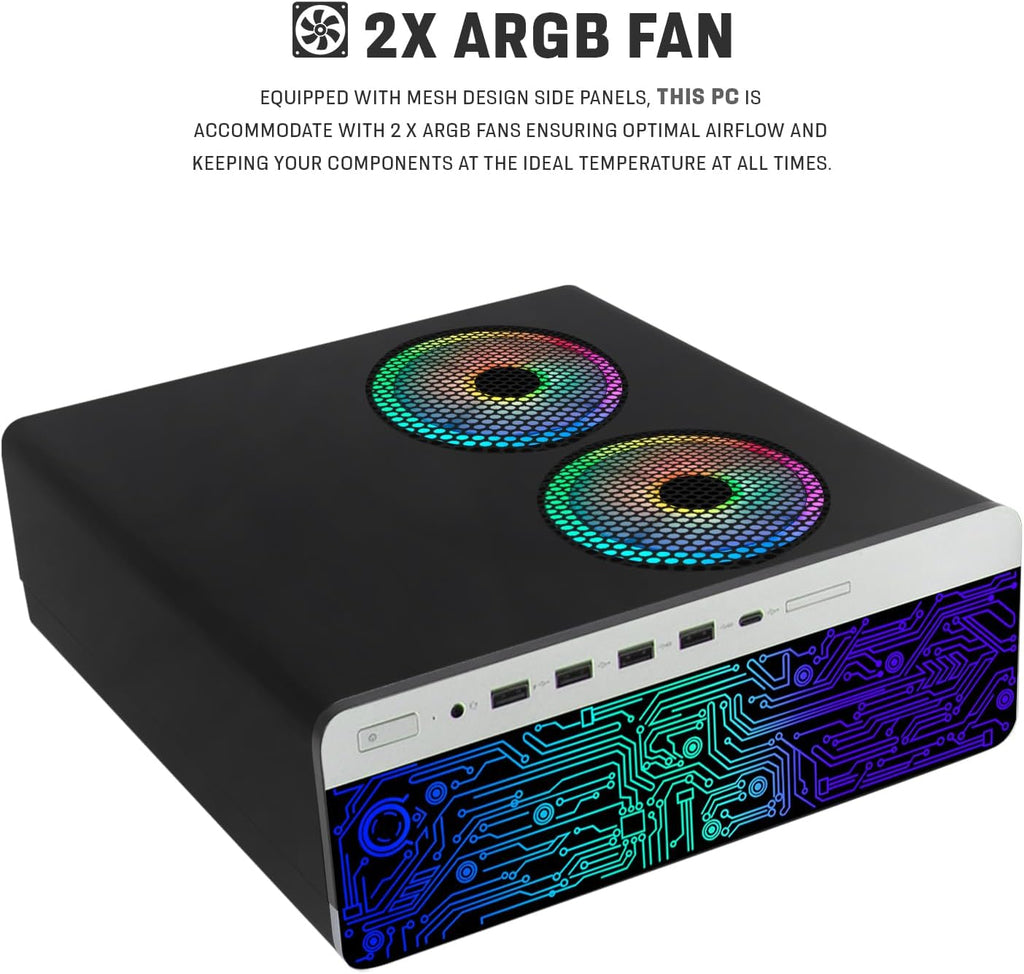 HP G4 Desktop Computer PC AMD Pro A10-9700 R7, 16GB RAM, 1TB SSD, 24-inch Curved Monitor, RGB Speaker, RGB Keyboard with AI-Enabled Copilot Key, Mouse, 2X ARGB Fan WiFi, Windows 11 (Renewed)