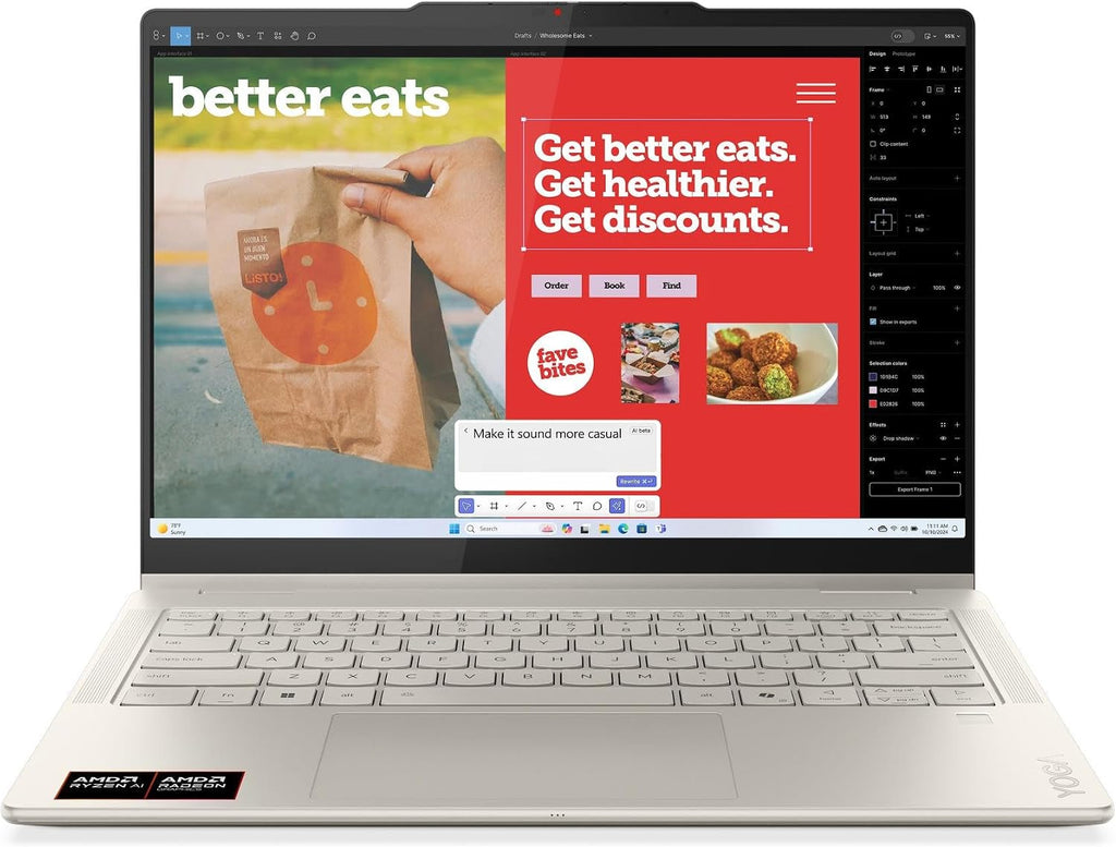 Lenovo Yoga 7 2-in-1 Laptop: 14' WUXGA 600nits Touch • AMD Ryzen AI 7 350 • AMD Radeon 860M Graphics • 16 GB DDR5 SDRAM • 1 TB NVMe SSD • Win11 Pro • WiFi 7 • Backlit Keyboard • 5MP+IR Camera