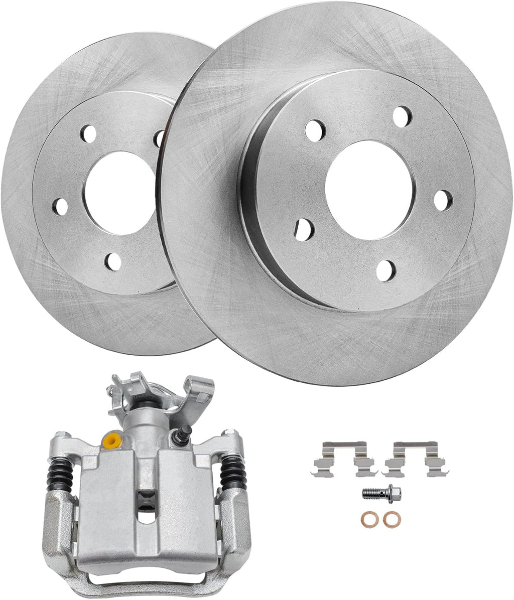 Detroit Axle - 5-Lug Rear Brake Kit for Pontiac G6 G5 Pursuit Chevrolet HHR Cobalt Malibu Saturn Aura Ion, Disc Brake Rotors Brake Caliper Replacement