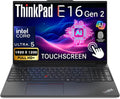 Oemgenuine Lenovo ThinkPad E16 Gen 2, Touchscreen WUXGA 16' Display, Intel Ultra 5-125U, 4GB DDR5 RAM, 256GB NVMe, FP, Backlit KB, WiFi 6E + BT, RJ-45, FHD Webcam, W11P, AI Business Laptop