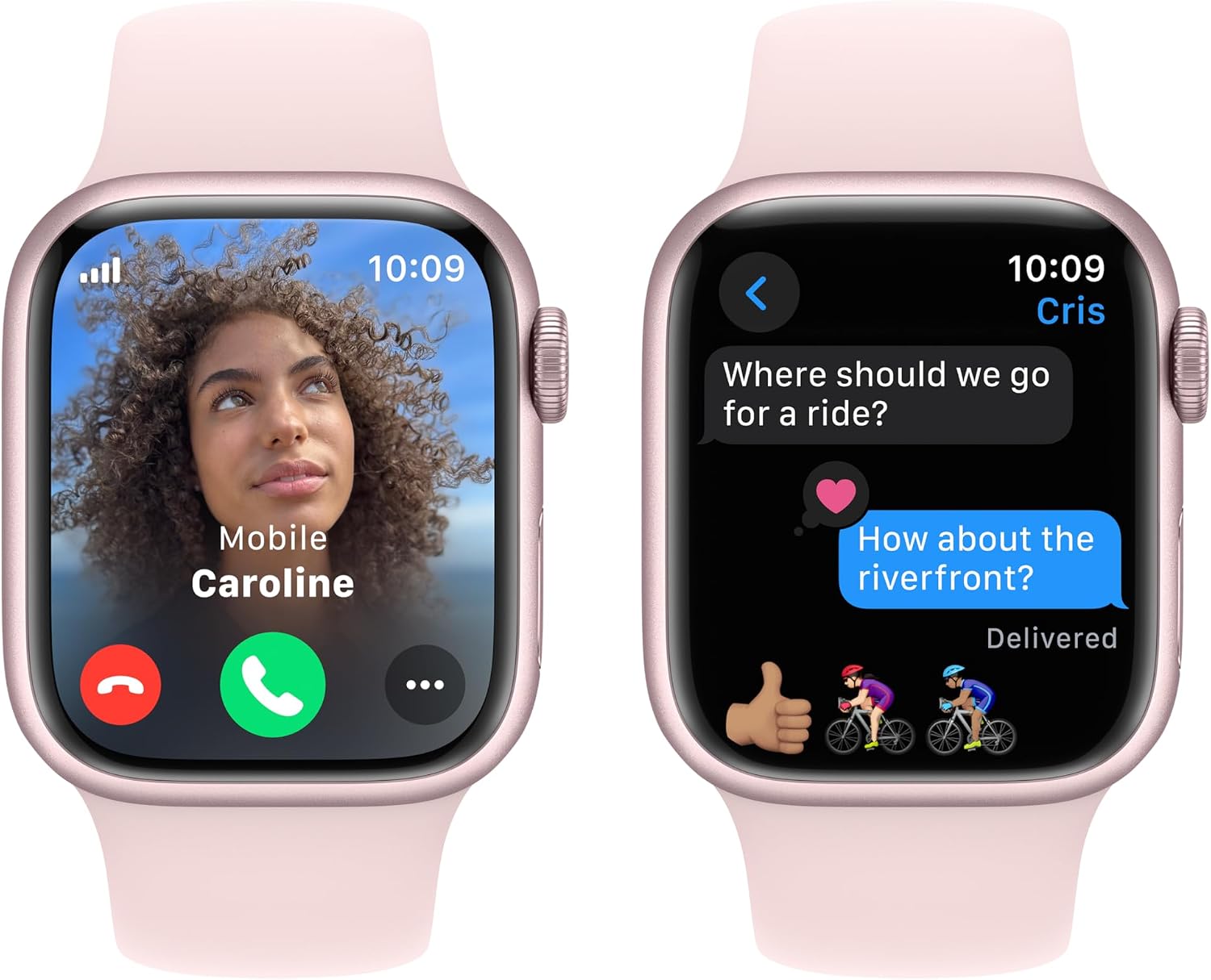 Apple Watch Series 9 [GPS + Cellular 41mm] Smartwatch with Pink Aluminum Case with Pink Sport Band S/M. Fitness Tracker, ECG Apps, Always-On Retina Display