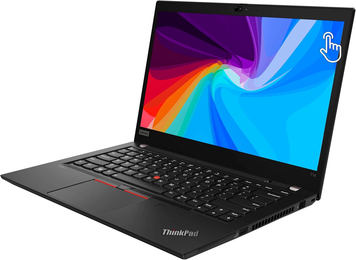 Lenovo Thinkpad T14 Gen 2 14' Touchscreen Laptop, i5 1145G7 2.6Ghz, 16GB DDR4, 256GB NVMe SSD, 1080p Full HD, Thunderbolt 4, HDMI, Webcam, Windows 11 Pro - Black (Renewed)