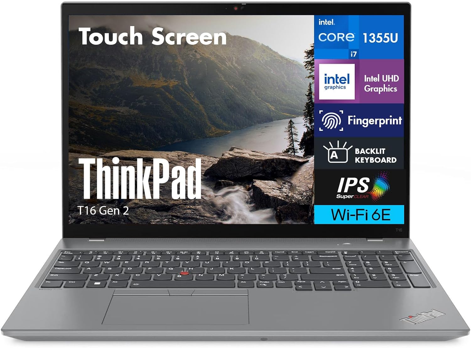 Lenovo ThinkPad T16 Gen 2 Business Laptop 16.0' IPS FHD+ Touchscreen (Intel i7-1355U, 32GB DDR5, 1TB SSD, Copilot, Backlit, Fingerprint, FHD Webcam, 2 Thunderbolt 4, Win11P) w/DKZ USB Port Expander