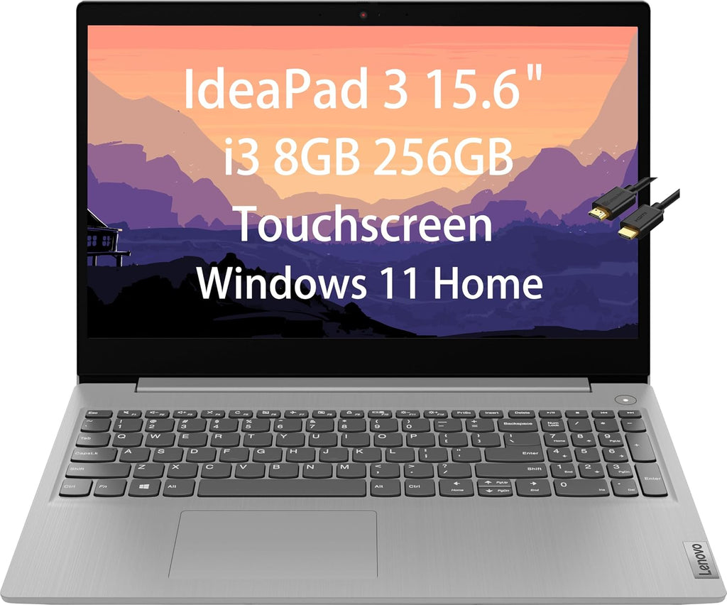 Lenovo IdeaPad 3 15.6/'' HD Touchscreen(Intel 11th Gen Core i3-1115G4,8GB RAM,256GB PCIe SSD,Intel UHD Graphics,Narrow Bezel) Home & Business Laptop,Webcam,IST HDMI Cable,Win 11 Home,Platinum Grey