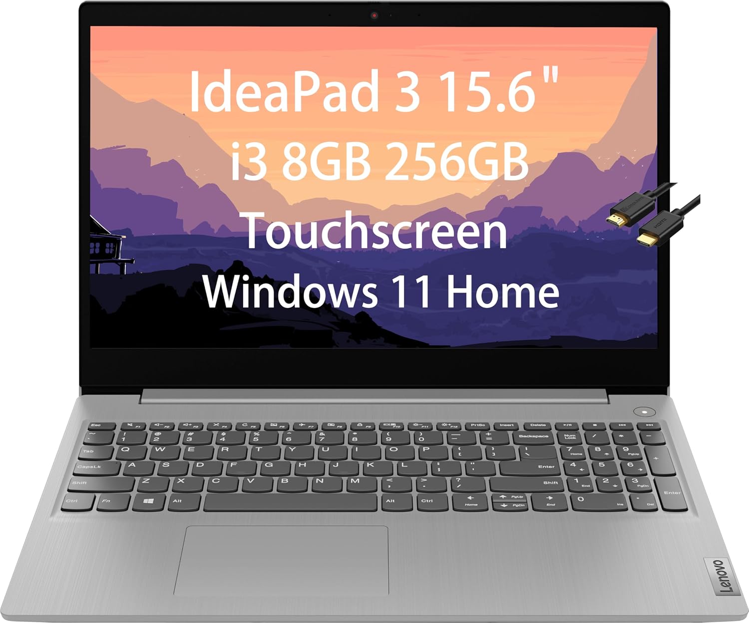 Lenovo IdeaPad 3 15.6/'' HD Touchscreen(Intel 11th Gen Core i3-1115G4,8GB RAM,256GB PCIe SSD,Intel UHD Graphics,Narrow Bezel) Home & Business Laptop,Webcam,IST HDMI Cable,Win 11 Home,Platinum Grey