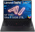 Lenovo ThinkPad T14s Gen 5 Business AI PC Laptop (14' FHD+, Intel 12-Core Ultra 5 135U (> i7-1355U), 32GB DDR5 RAM, 2TB SSD), 2x Thunderbolt 4, Backlit, Fingerprint, 5MP RGB IR Webcam, Win 11 Pro