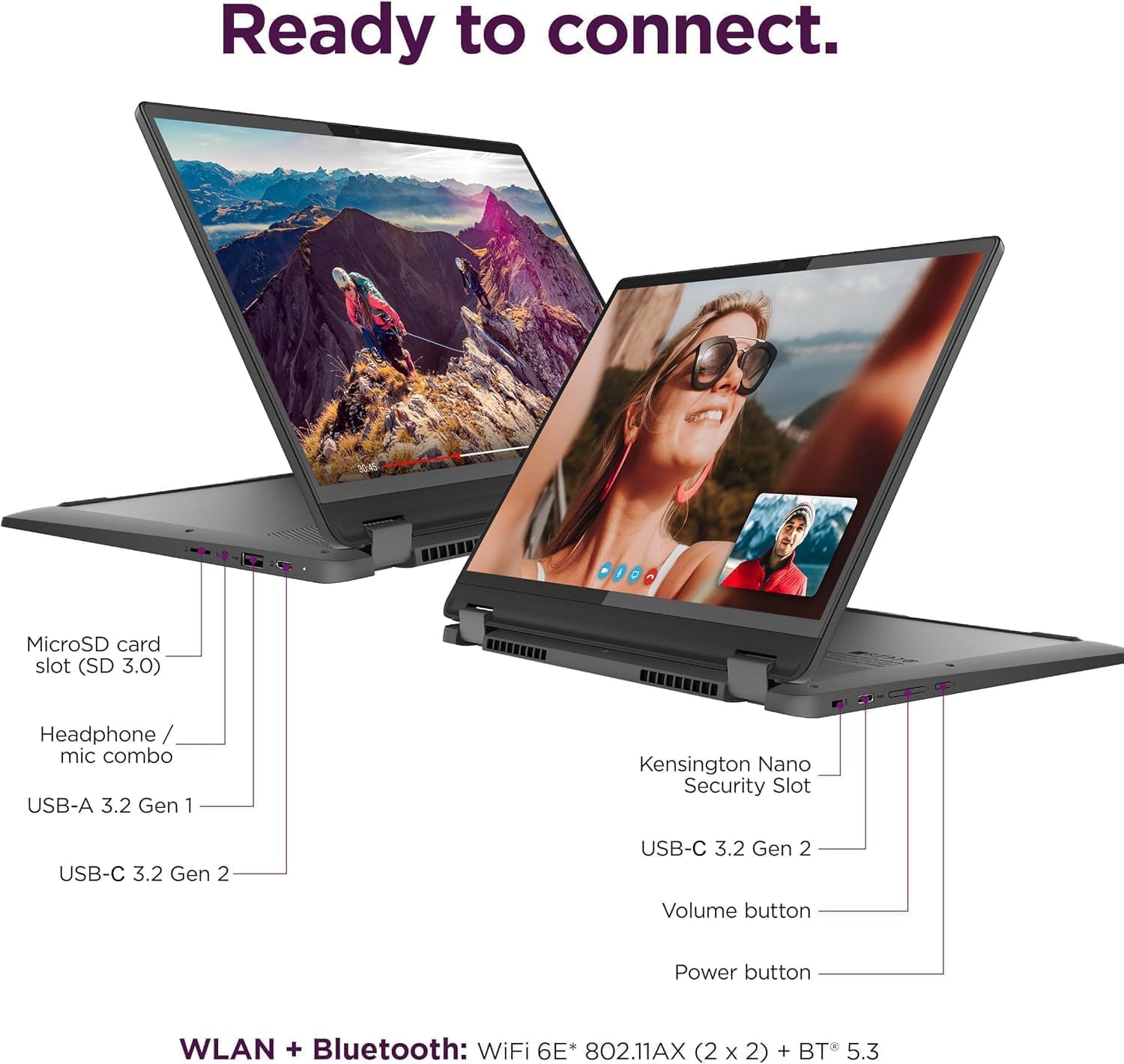 Lenovo IdeaPad 5 Flex 5i Chromebook plus 14' FHD+ 2-in-1 Touchscreen Laptop (Intel 6-Core i3-1315U, 8GB RAM, 256GB SSD) Business, Home, Students, Slim, 1080p Webcam, Backlit, Wi-Fi 6E, Chrome OS, Gray