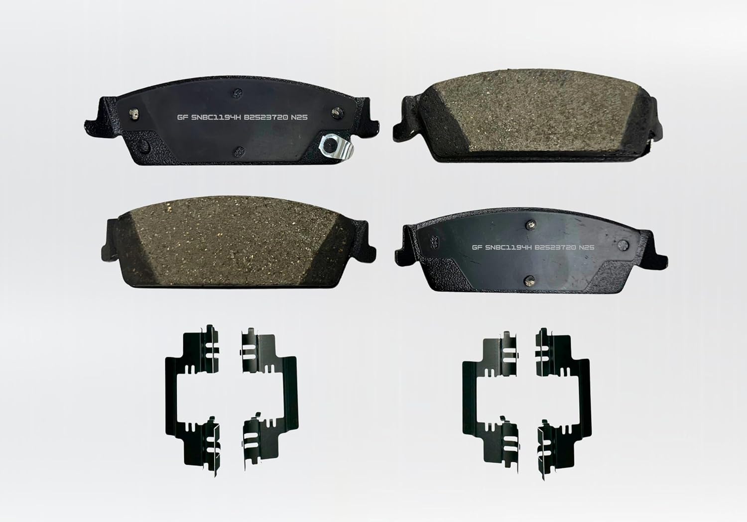 Sanwa Rear Brake Rotors 345mm Vented & Geomet Coated and Brake Pad Kit Compatible with Chevy Silverado Suburban 1500 Tahoe GMC Sierra Yukon1500 Cadillac Escalade 2007-2014 [55133 1194]