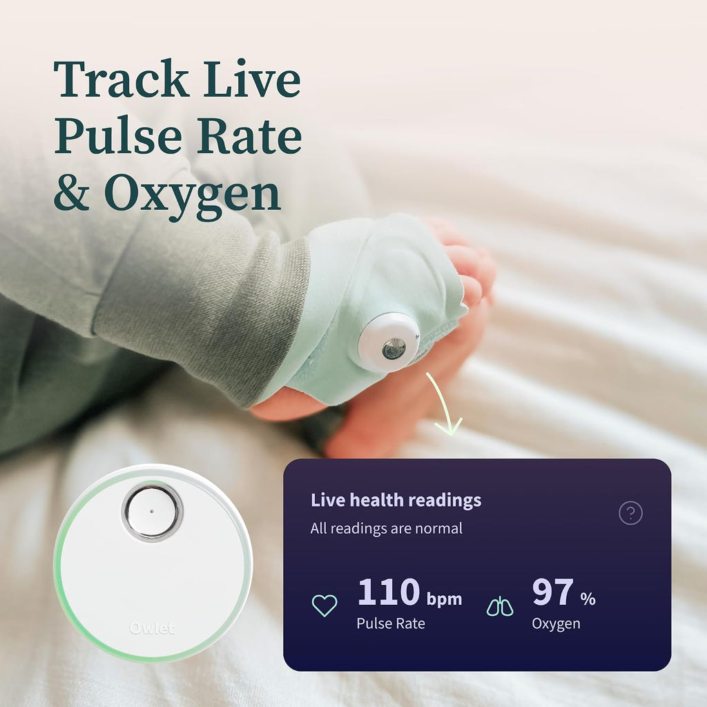 Owlet® Dream Duo (Gen 1) Smart Baby Monitor: FDA-Cleared Dream Sock® Plus Owlet Cam 2 - Tracks & Notifies for Pulse Rate & Oxygen While Viewing Baby in 1080p HD WiFi Video