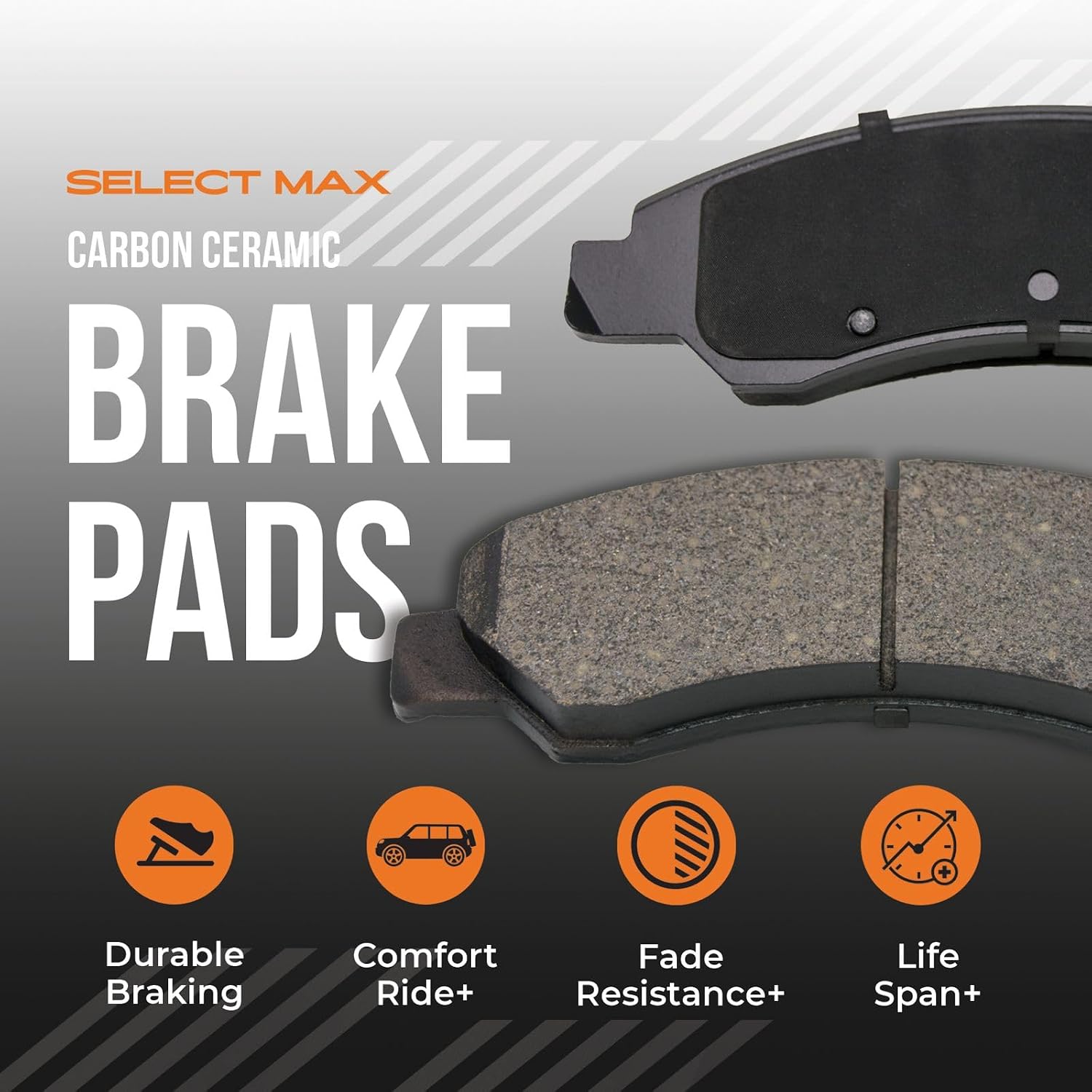 MAX Advanced Brakes - Brake Kit For 2007-2019 Chevrolet Silverado 1500, GMC Sierra 1500, Chevrolet Tahoe| Carbon Ceramic Brake and Rotor Kit Front and Rear| Cross-Drilled Brake Rotors