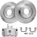 Detroit Axle - Front Brake Kit for Chrysler 200 Sebring Jeep Patriot Compass Dodge Avenger Caliber Disc Brake Rotors Passenger Side Brake Caliper Replacement [11.57 inch Rotors]