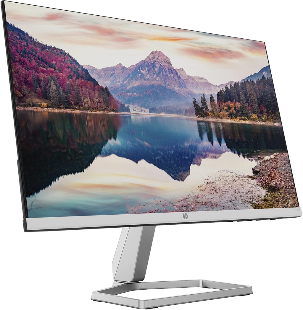 HP 22 IPS 1080P FreeSync Monitor Bundle with Docztorm Dock, 22 inch IPS (1920 x 1080) Display, HDMI, VGA, Adjustable Tilt, Ideal for Home & Business, Black & Silver 2 Pack