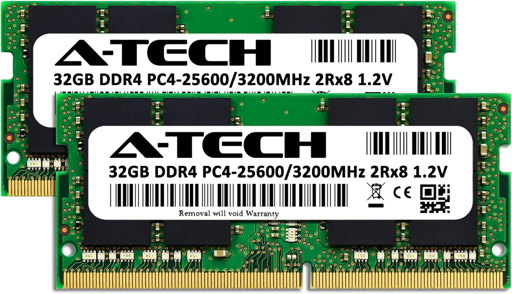 A-Tech 64GB Kit (2x32GB) RAM for Lenovo Legion 5/5i Gaming Laptop | DDR4 3200MHz PC4-25600 SODIMM 2Rx8 1.2V 260-Pin Non-ECC SO-DIMM Memory Upgrade