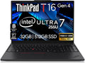 Lenovo ThinkPad T16 Gen 4 AI Business Laptop 16' FHD+ Display, Intel Ultra 7 255U (Beats i7-1355U), 32GB DDR5 RAM, 512GB SSD, 5MB Webcam, Fingerprint, Backlit KB, WiFi 6E + BT, RJ-45, HDMI, Win 11 Pro