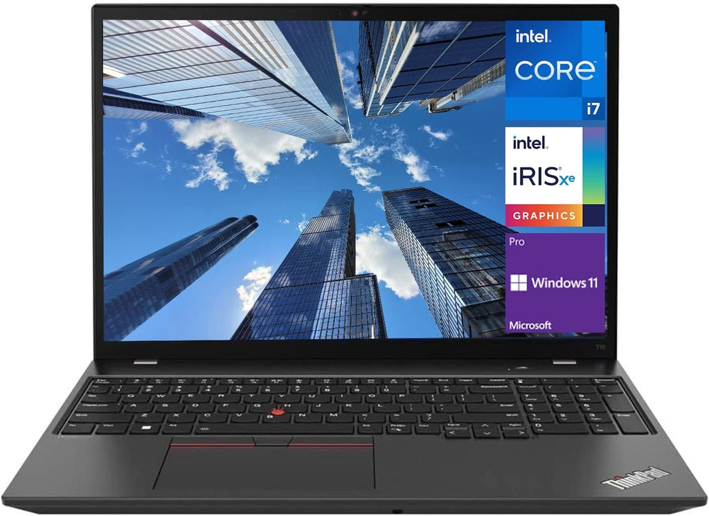 Lenovo ThinkPad T16 Gen 1 Business Laptop, 16' FHD+ Display, Intel Core i7-1260P Processor, 40GB RAM, 1TB SSD, Fingerprint Reader, Backlit KB, HDMI, RJ-45, Wi-Fi 6, Windows 11 Pro, Black