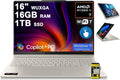 Lenovo Yoga 7 2-in-1 Laptop 16' WUXGA IPS Touch (Glossy Anti-Fingerprint) AMD 8-core Ryzen AI 7 350 (Up to 50 AI Tops) 16GB RAM 1TB SSD for Creator Business Professional Win11Pro ICP Hub