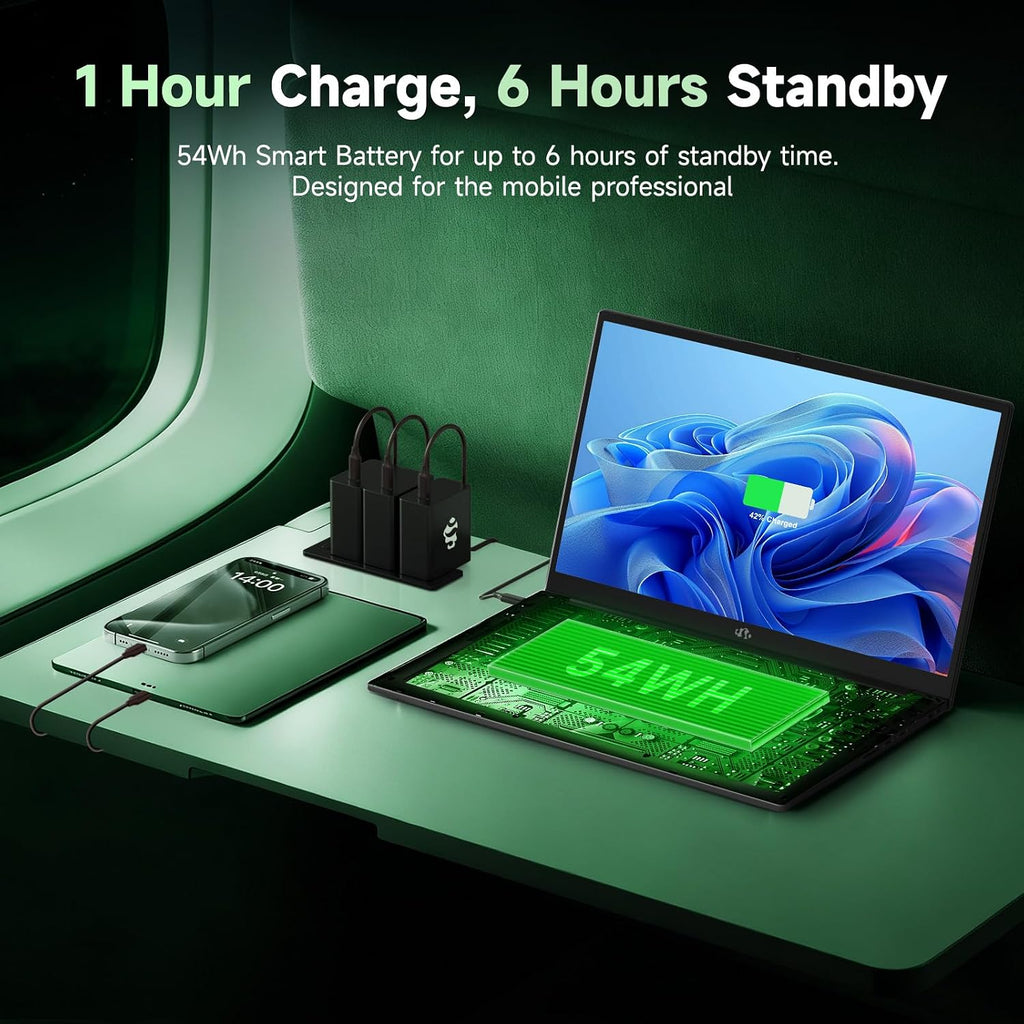 Nimo Laptop Computer, AMD Ryzen 7 7735HS (8C/16T, Beats i7-12700H), 32GB DDR5 RAM 1TB NVMe SSD, 15.6' FHD IPS, Backlit Keyboard Fingerprint Win 11, Business Laptop for College Students & Gaming