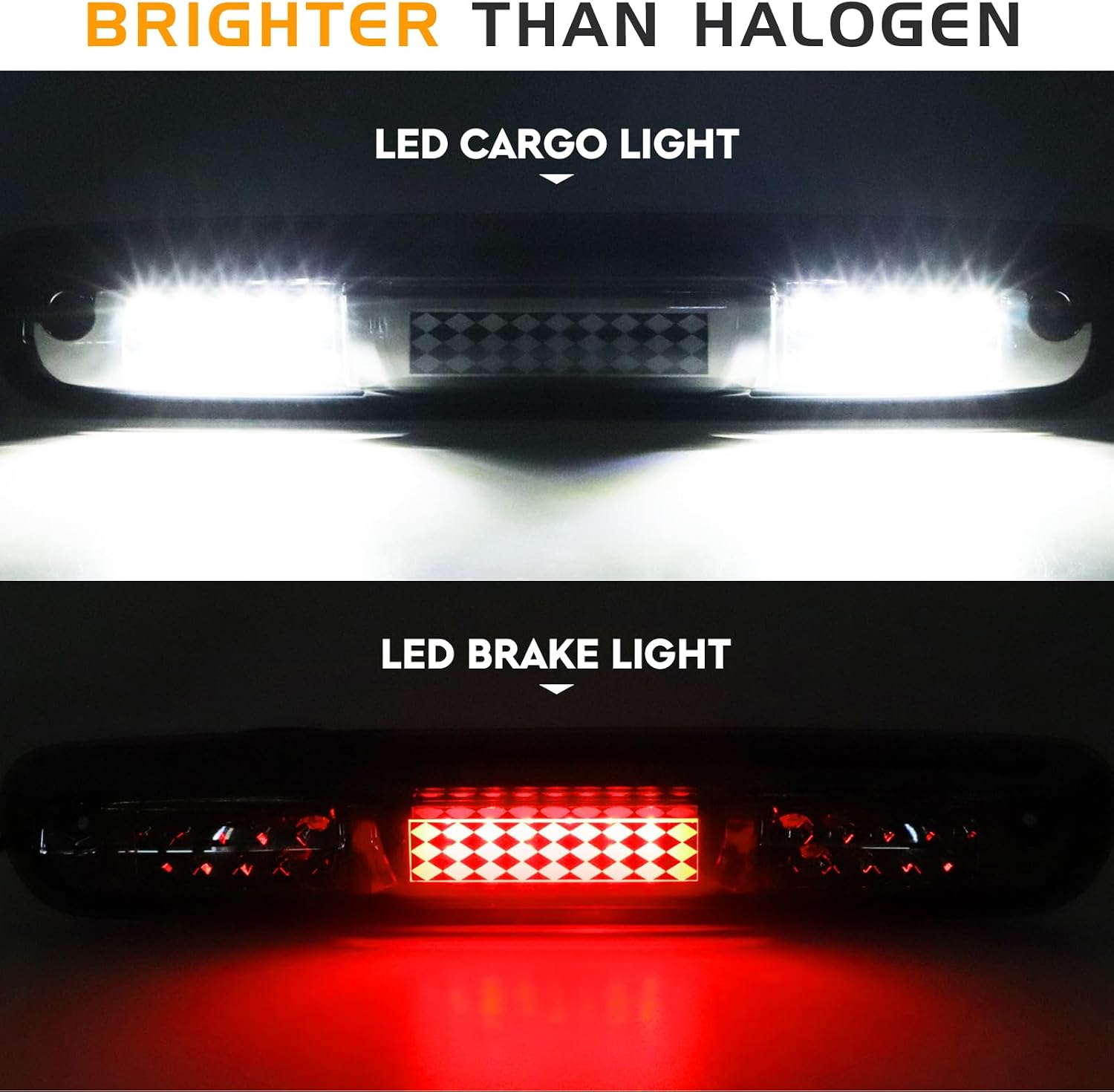 LED Tail Light Assembly + 3rd Brake Light Fit for Chevy Silverado 1500 2500 HD 3500 HD 2007-2014, for GMC Sierra 3500 HD 2008-2014 with Dual Wheel, Smoke Lens