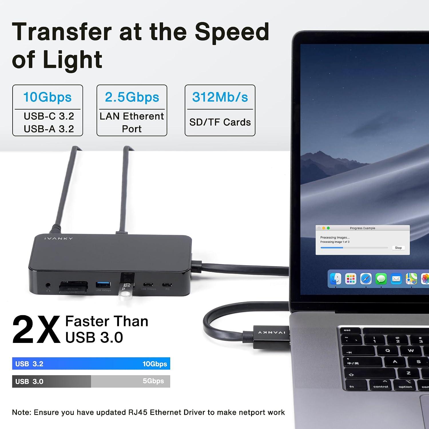 iVANKY FusionDock 1+ MacBook Pro Docking Station with 180W Power Adapter, 12-in-1 Dual 4K@60Hz USB C Dock for MacBook Pro/Air Thunderbolt 3/4 Dock HDMI 2.0, 96W PD, 6 USB, 2.5Gbps Ethernet SD/TF Audio